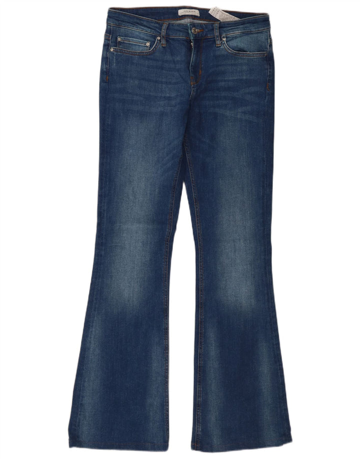 Zara Damen Schlagjeans EU 38 Small W28 L32 Blaue Baumwolle
