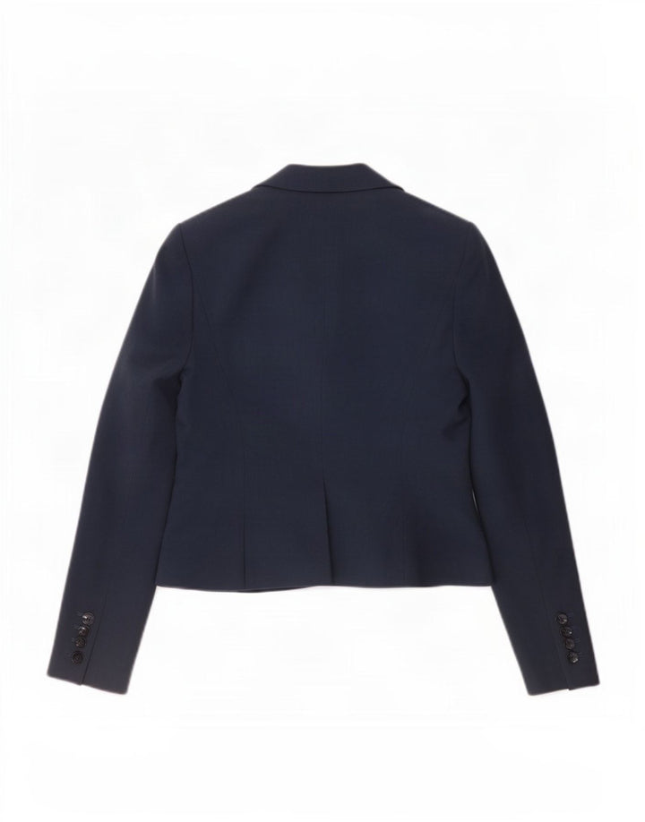 L.K. Bennett Damen-Blazerjacke mit 1 Knopf, UK 10, Größe S, Marineblau, Polyester