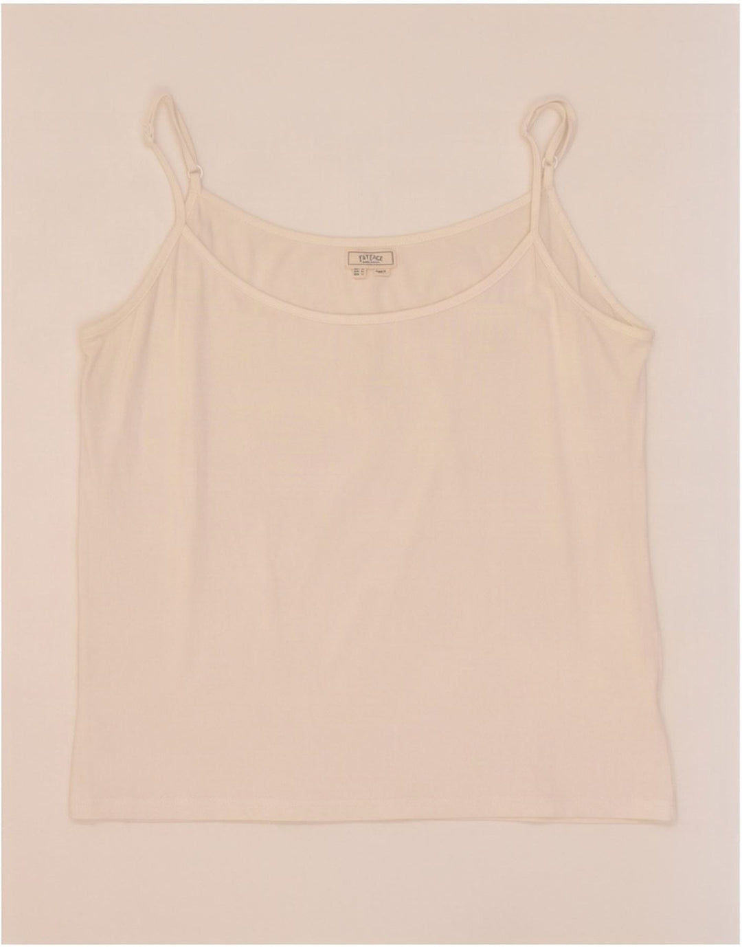 Fat Face Damen-Cami-Top, UK-Größe 44, Größe L, weiße Baumwolle