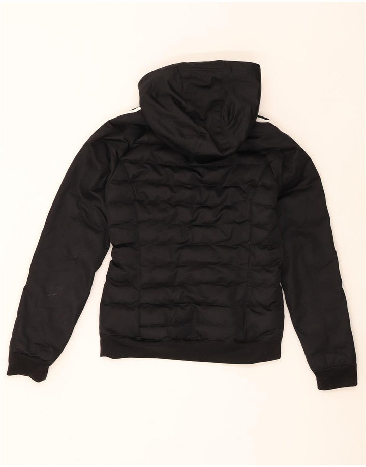 Adidas Damen-Jacke mit Kapuze, gepolstert, UK 8, Größe S, Schwarz, Polyester