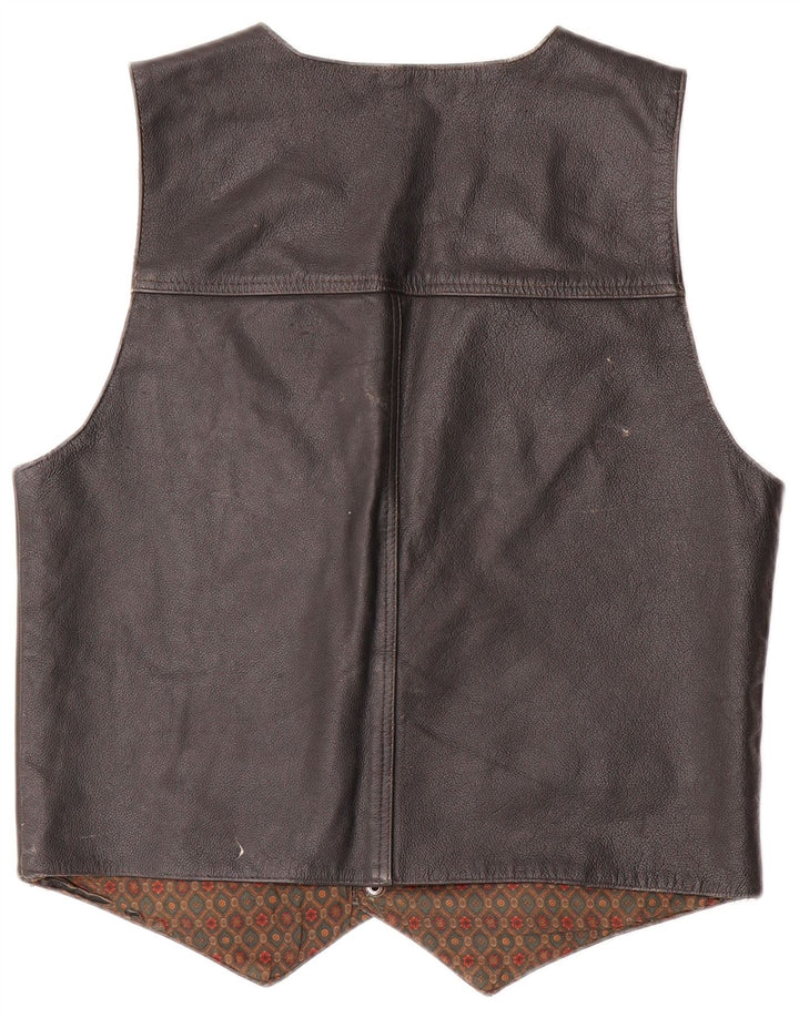 Vintage Herren Lederweste Kleines schwarzes Leder