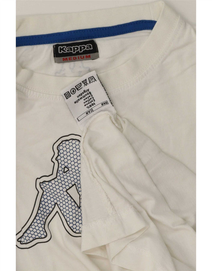 Kappa Herren-T-Shirt mit Grafik, mittelweiße Baumwolle