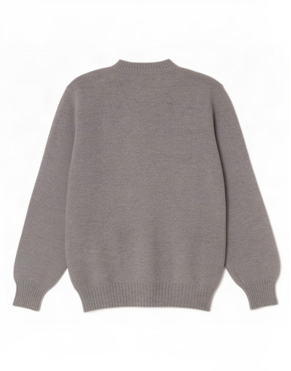 Vintage Mens V-Neck Jumper Sweater Large Blue Argyle/Diamond Wool