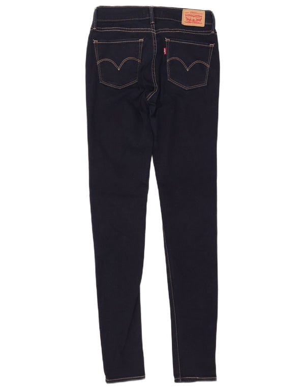 Levi's Damen 710 Super Skinny Jeans W27 L32 Marineblau Baumwolle