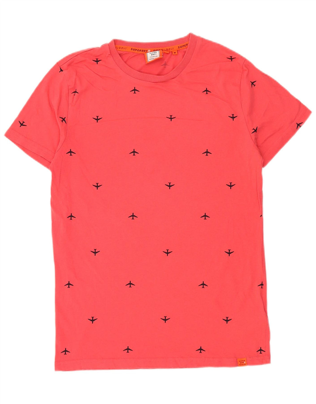 SUPERDRY Herren Grafik-T-Shirt-Oberteil aus mittelroter Baumwolle