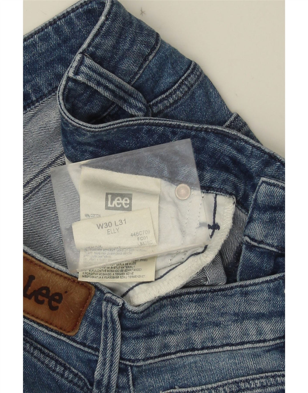Lee Damen Elly Slim Jeans W30 L31 Blaue Baumwolle