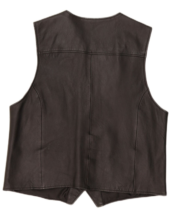 Canda Herren Lederweste 3XL Schwarzes Leder