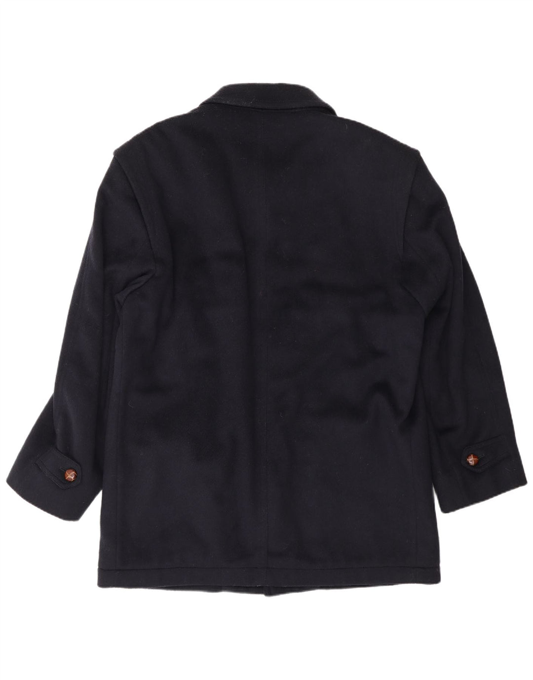 Lebole Herrenmantel UK 14 Große marineblaue Wolle