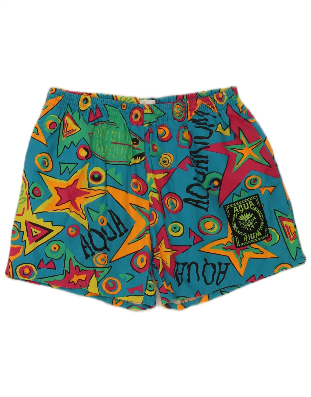 Aquarium Herren-Badeshorts mit Grafik, Größe 52, groß, mehrfarbig, geometrisch
