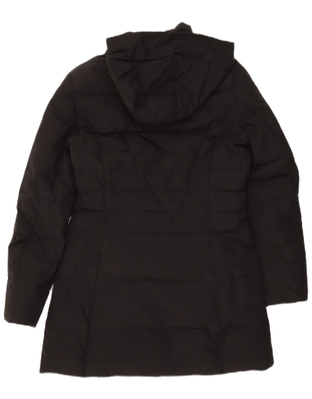 Woolrich Wattierter Damenmantel mit Kapuze, UK 10, Größe S, Schwarz
