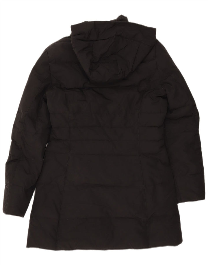 Woolrich Wattierter Damenmantel mit Kapuze, UK 10, Größe S, Schwarz