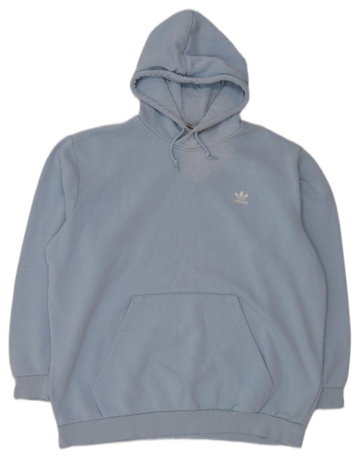 Adidas Herren Kapuzenpullover 2XL Blau Baumwolle