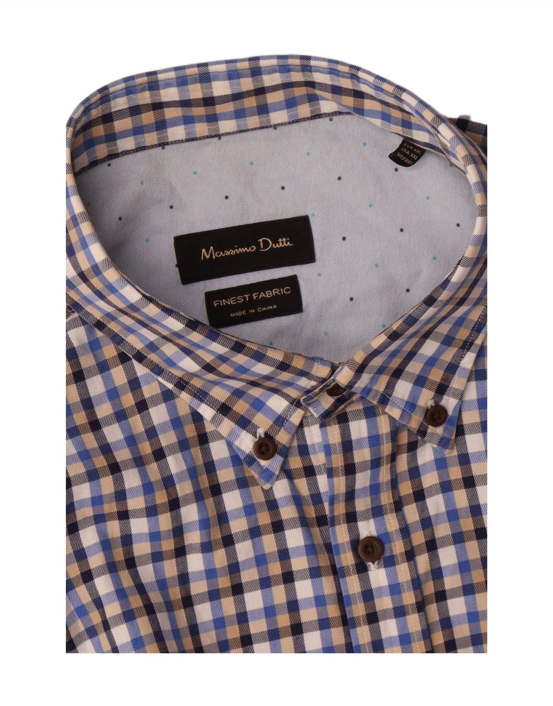 Massimo Dutti Herrenhemd 2XL Blau kariert