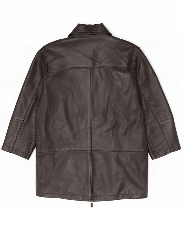 TCM Damen Ledermantel EU 42/44 Large Schwarz