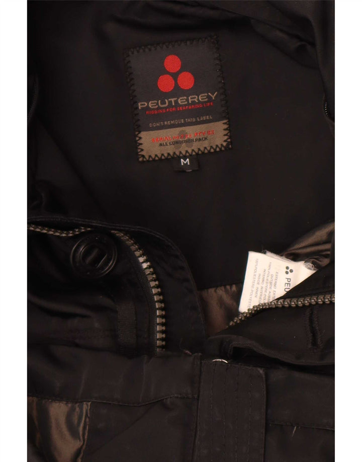PEUTEREY Herren-Utility-Jacke UK 38 Mittelschwarzes Polyester
