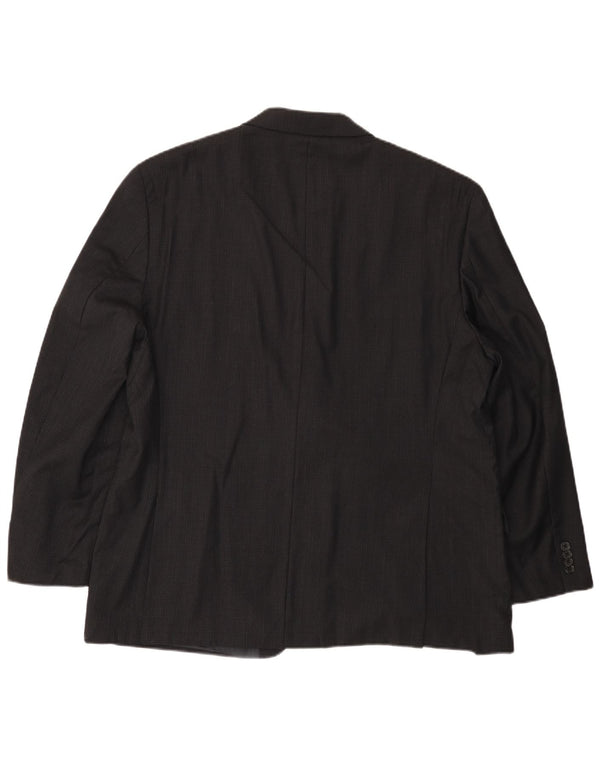 MICHAEL KORS Herren 2-Knopf-Blazerjacke UK 46 3XL Schwarze Wolle