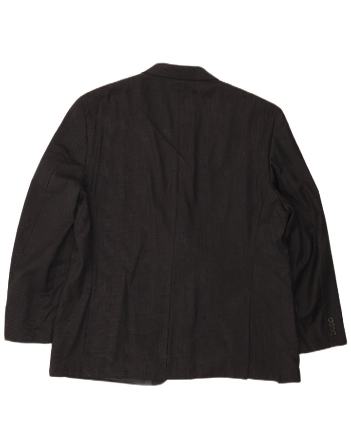 MICHAEL KORS Herren 2-Knopf-Blazerjacke UK 46 3XL Schwarze Wolle