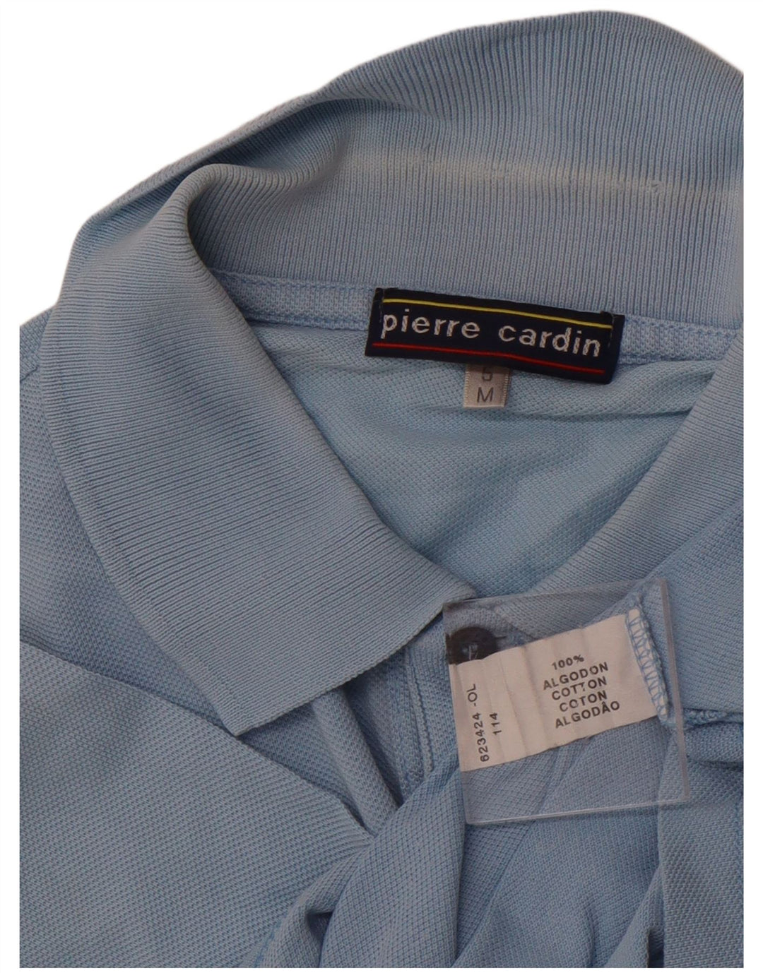 PIERRE CARDIN Herren-Poloshirt aus mittelblauer Baumwolle