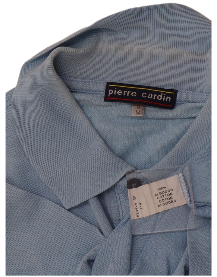PIERRE CARDIN Herren-Poloshirt aus mittelblauer Baumwolle