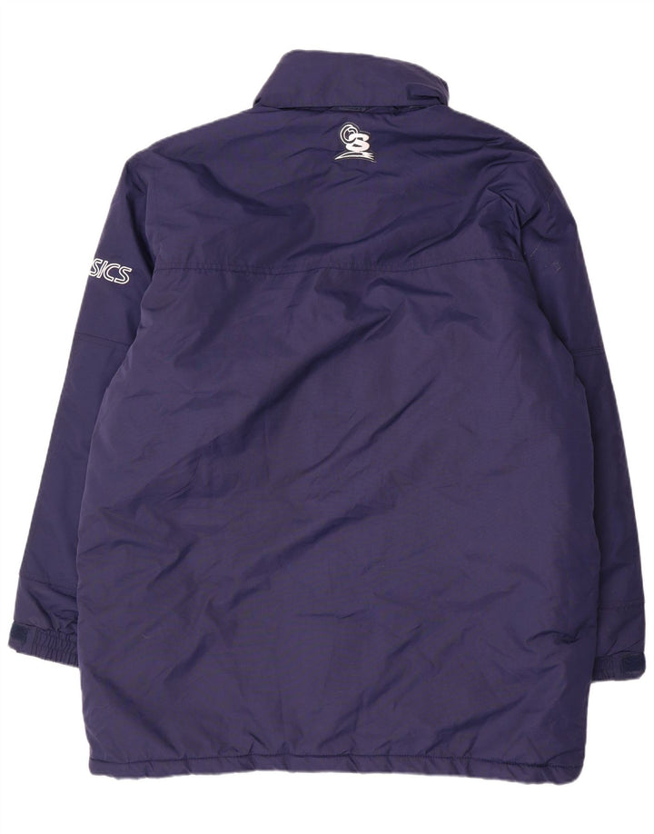 Asics Herren Grafik gepolsterte Jacke UK 42 XL Marineblau Nylon