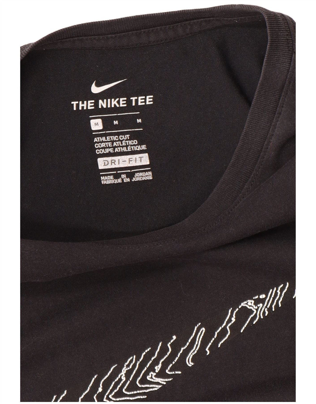 NIKE Herren Athletic Cut Graphic T-Shirt Top Medium Schwarz