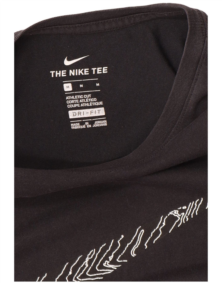 NIKE Herren Athletic Cut Graphic T-Shirt Top Medium Schwarz