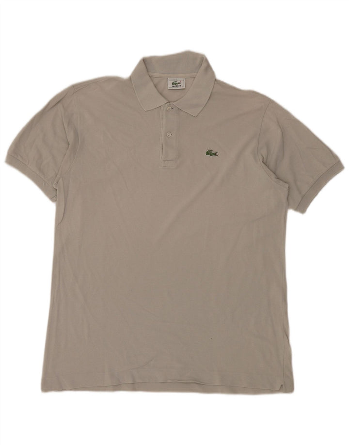 LACOSTE Herren-Poloshirt, Größe 5, große graue Baumwolle