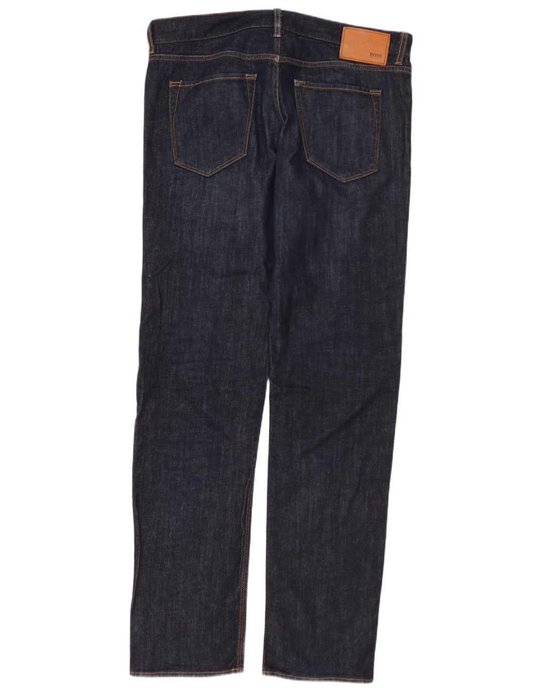 HUGO BOSS Herren Straight Jeans W34 L34 Marineblaue Baumwolle