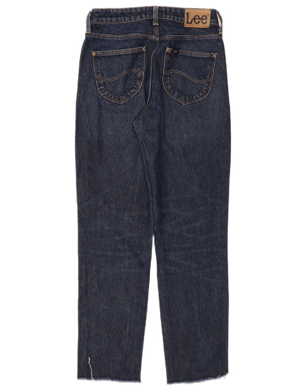 Lee Damen Mom Straight Jeans W25 L27 Marineblaue Baumwolle