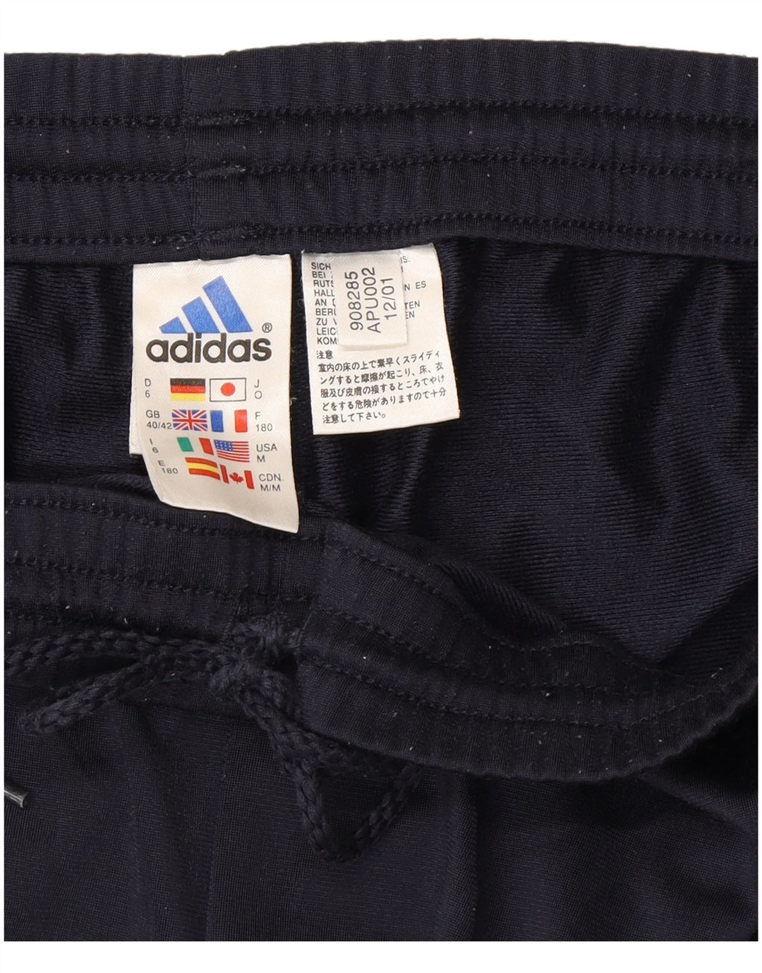 Adidas Herren-Trainingshose UK 40/42 Mittelmarineblaues Polyester