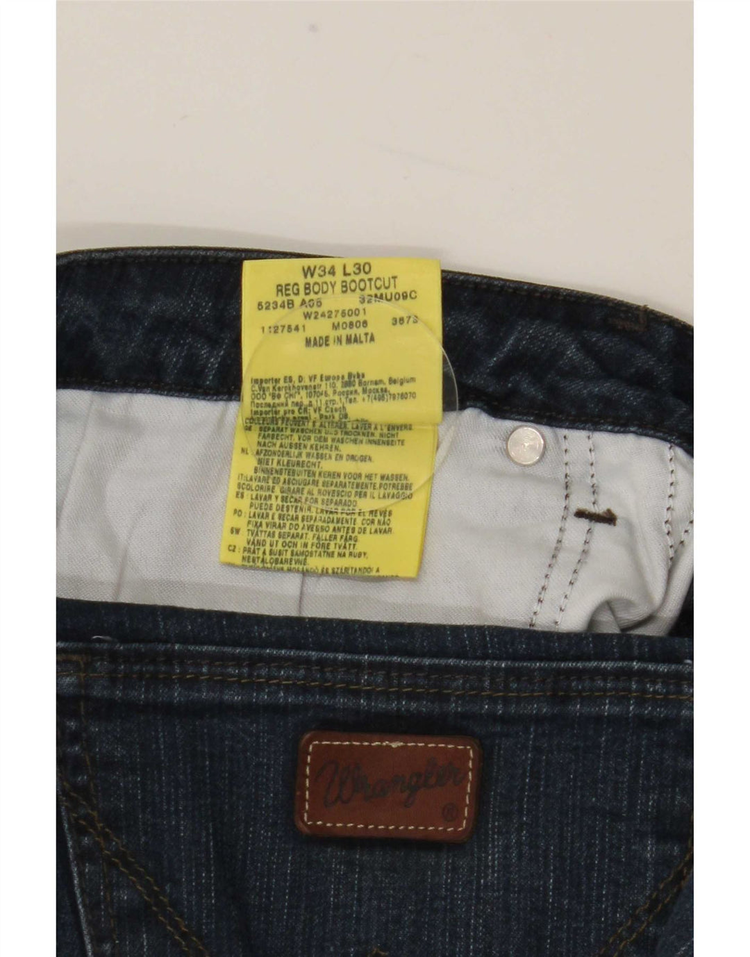 Wrangler Damen Bootcut-Jeans W34 L30 Marineblaue Baumwolle