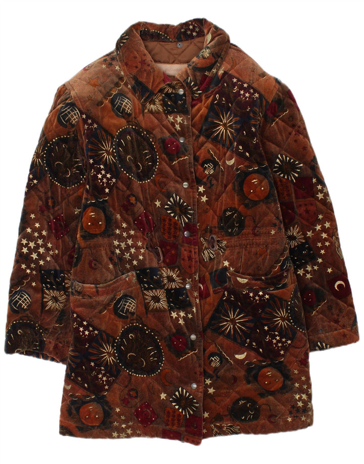 Yves Saint Laurent Damen-Windbreaker-Mantel mit abstraktem Muster, UK 16, große Bro