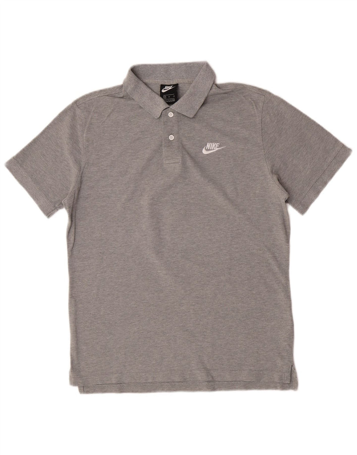 Nike Herren-Poloshirt aus mittelgrauer Baumwolle