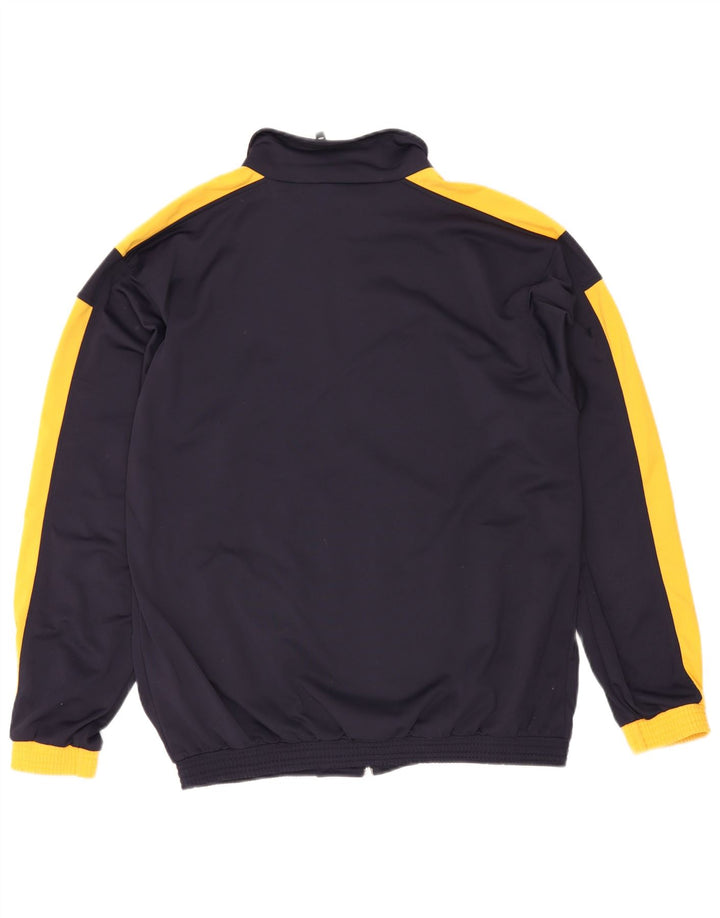 Puma Jungen-Trainingsanzug-Top-Jacke, 15–16 Jahre, marineblaues Farbblock-Polyester
