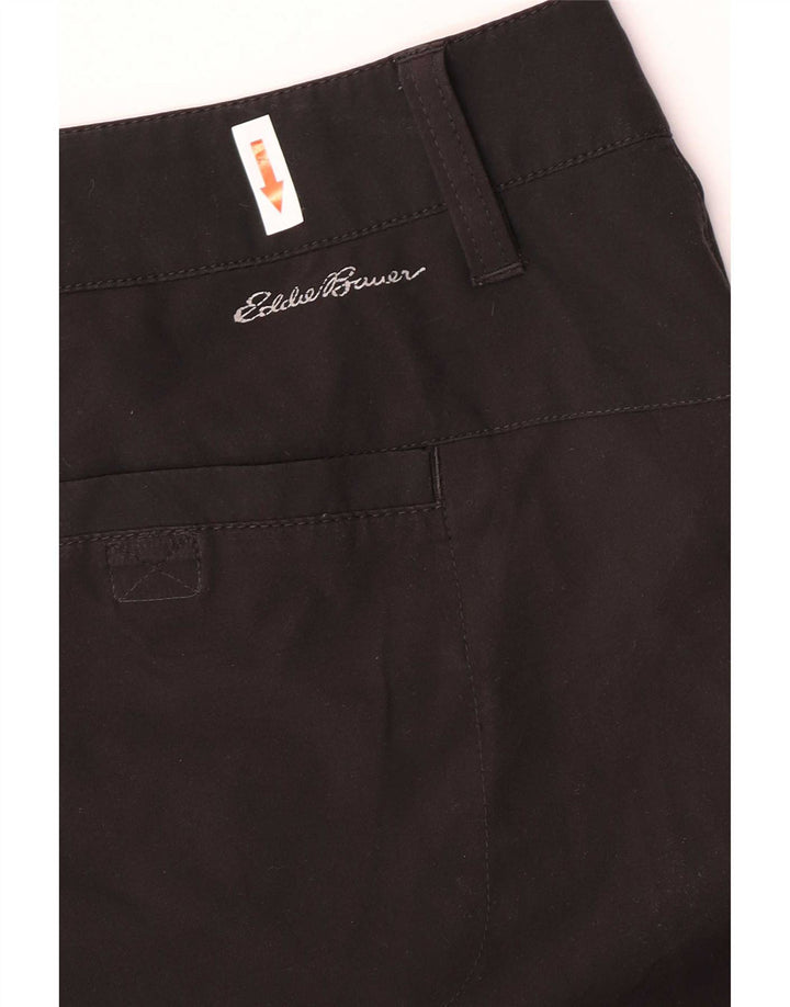 Eddie Bauer Damen Wandershorts US 12 Large W34 Schwarz Polyester