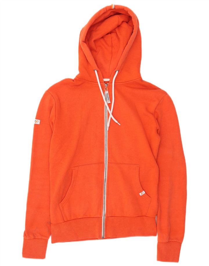 Superdry Herren-Kapuzenpullover mit Reißverschluss, Größe S, Orange, Baumwolle