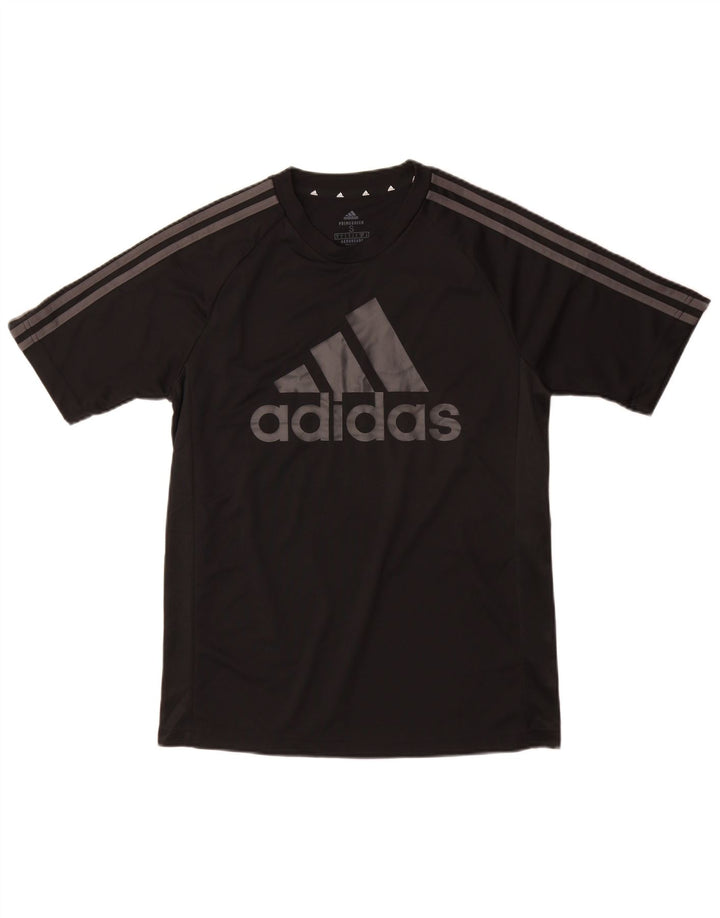 Adidas Herren Aeroready Graphic T-Shirt Top Small Schwarz Polyester