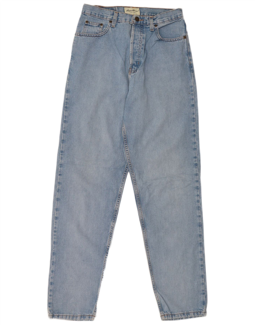 EDDIE BAUER Damen Tapered Jeans US 8 Medium W28 L33 Blaue Baumwolle