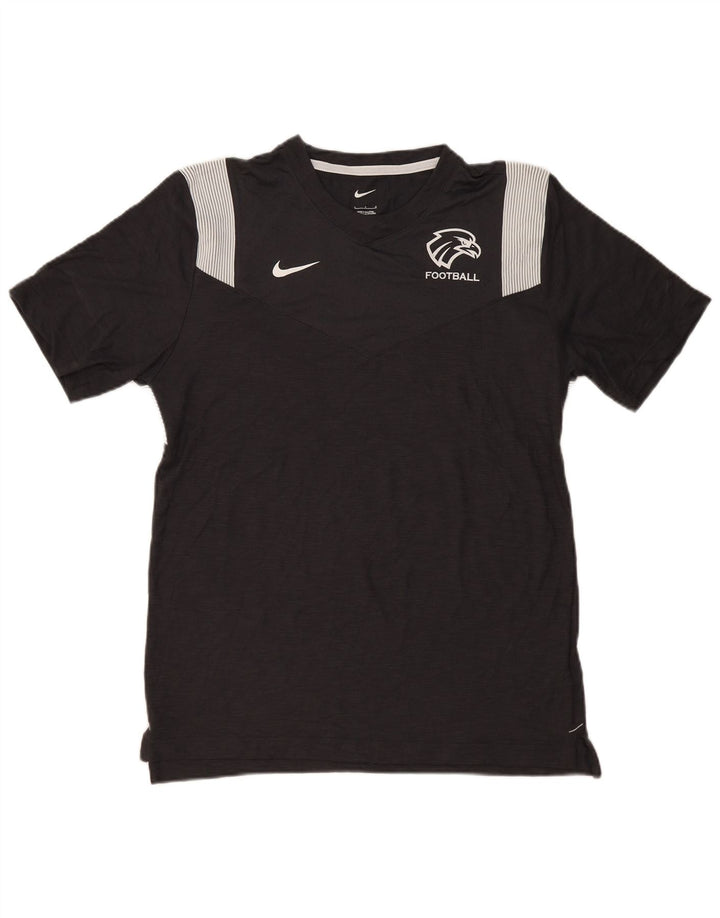 Nike Herren Dri Fit Grafik-T-Shirt-Oberteil, großes schwarzes Nadelstreifen-Polyester