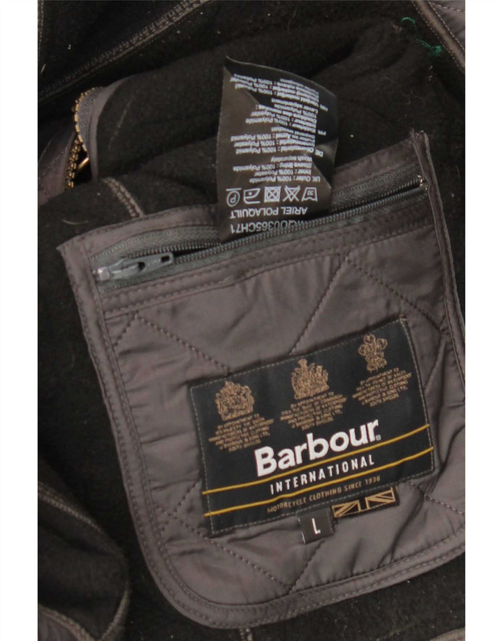 Barbour Herren Steppjacke UK 40 Large Grau Polyamid