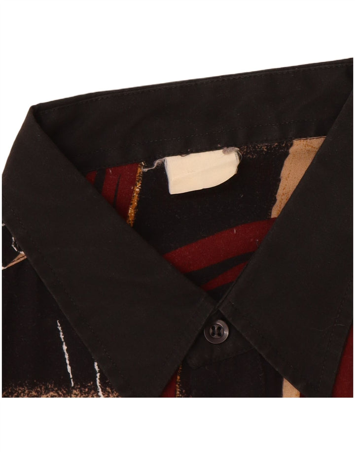VINTAGE Herren Hemd mit abstraktem Muster XL Mehrfarbig