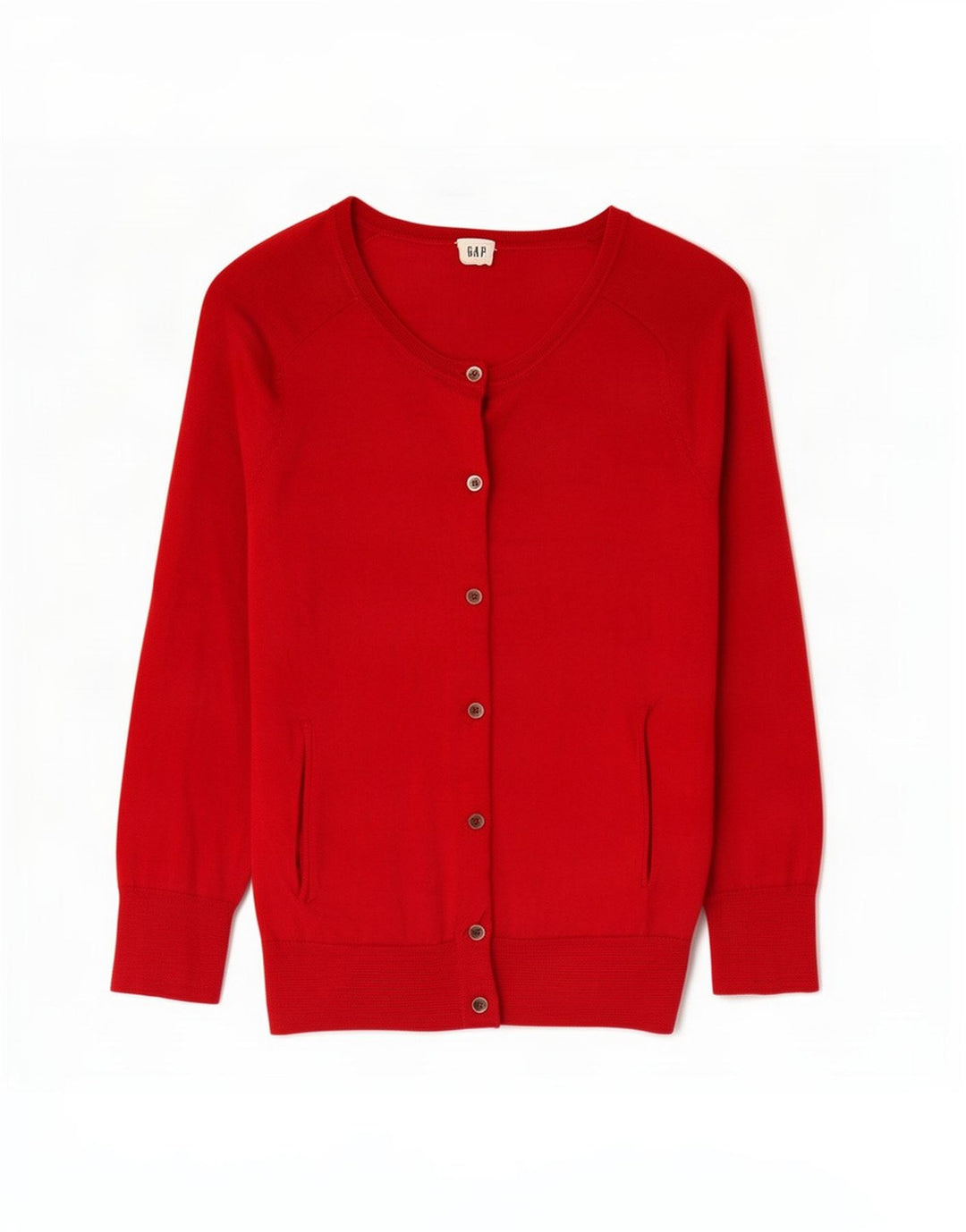 Gap Damen-Strickjacke mit 3/4-Ärmeln, Gr. 10, Größe S, Rot