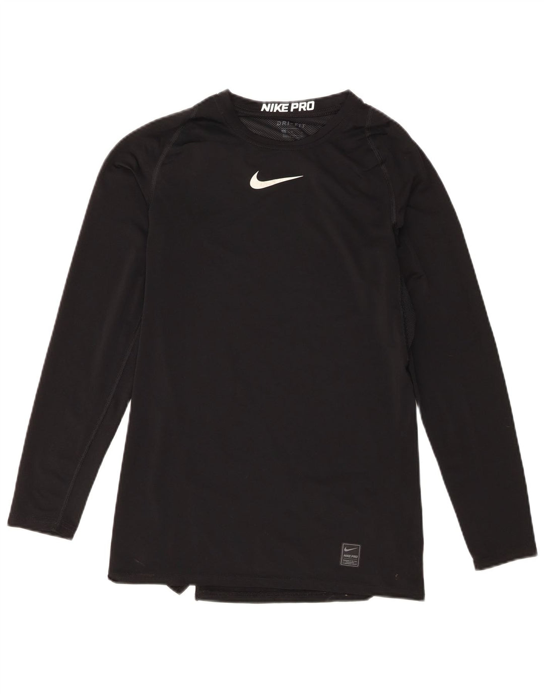 Nike Damen Dri Fit Top Langarm UK 14 Large Schwarz Polyester