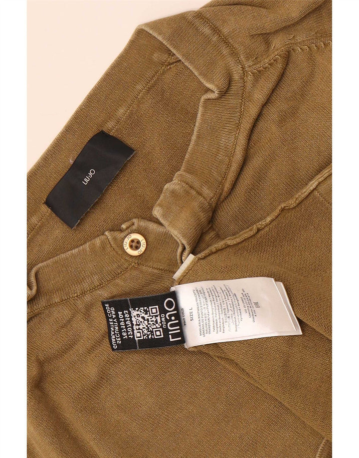 Liu Jo Herren T-Shirt Top Large Khaki Baumwolle