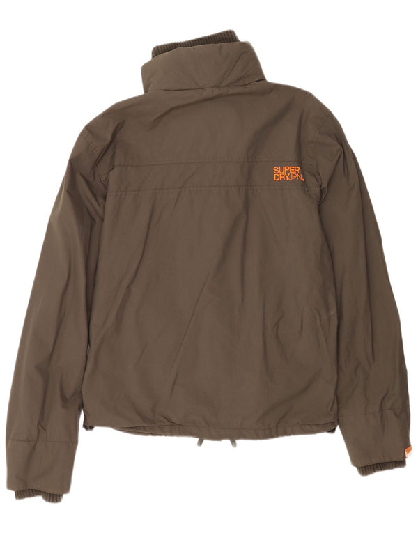 Superdry Damen Regenjacke UK 18 XL Khaki Nylon