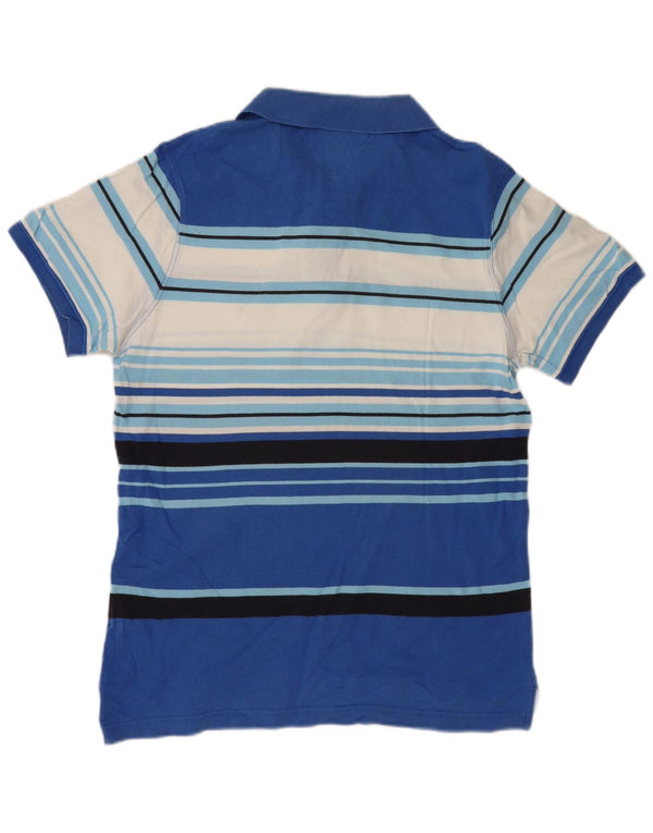 Tommy Hilfiger Herren Slim Fit Poloshirt XL blau gestreift aus Baumwolle