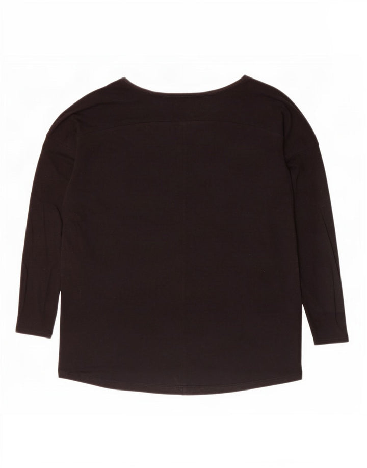 Benetton Damen Top Langarm UK 16 Large Schwarz