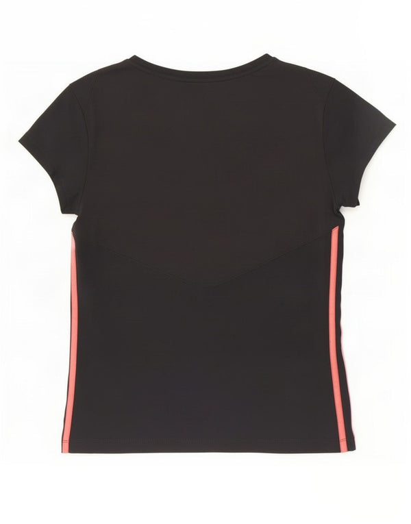 Adidas Womens Climacool T-Shirt Top UK 12/14 Medium Black Colourblock Nylon