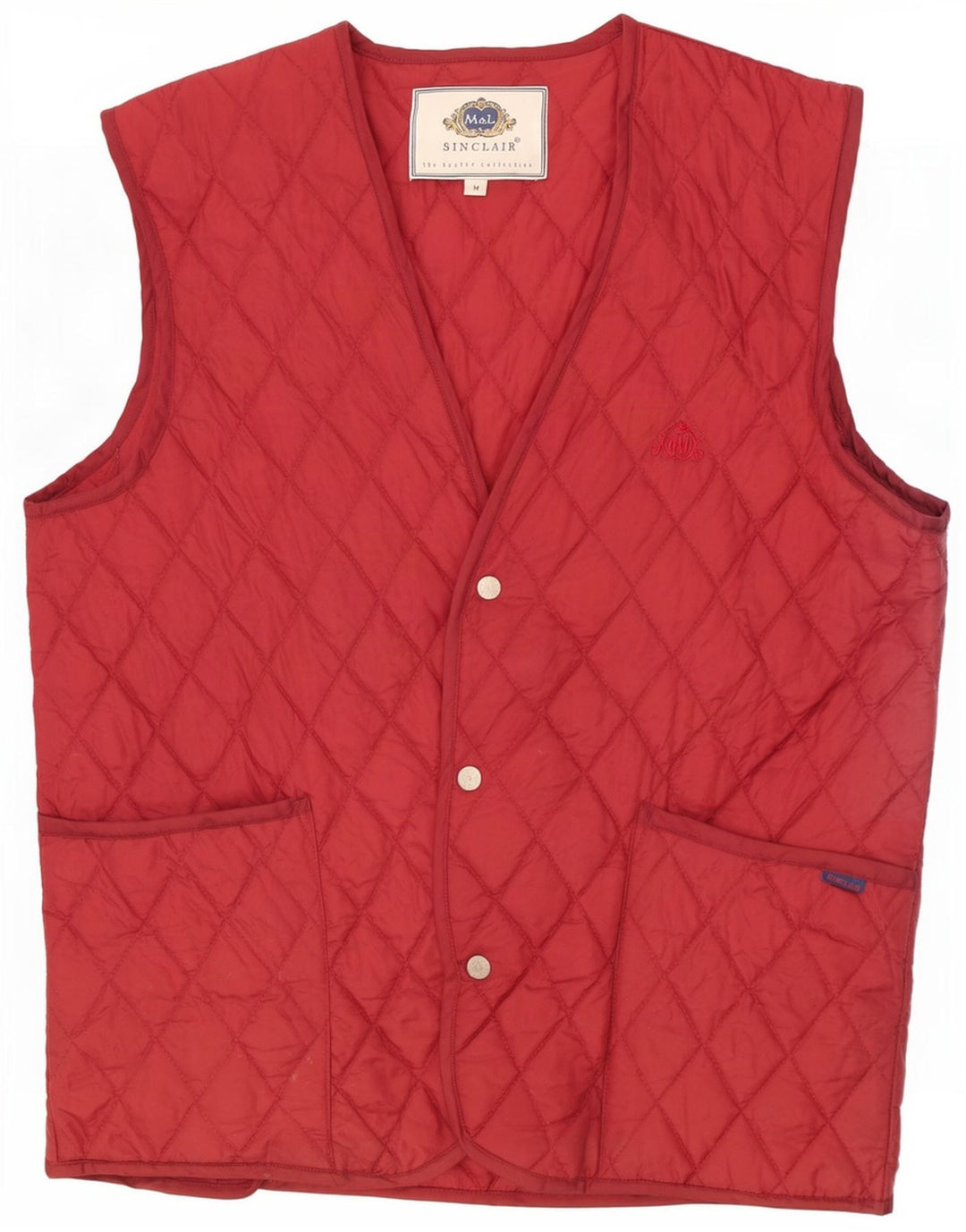 Sinclair Herren-Steppweste UK 38 Medium Burgund Nylon