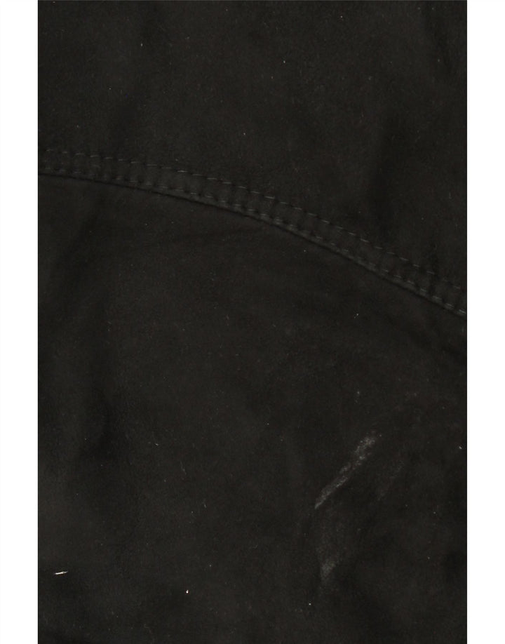 Vintage Herren Shearling Jacke IT 50 Großes schwarzes Shearling